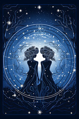 Starry Serenade: An Enchanting Depiction of the Gemini Constellation and Its Mythological Story