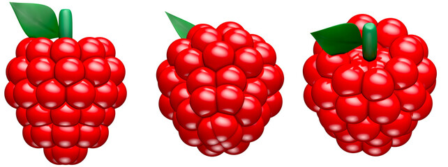 3d render of sweet raspberry