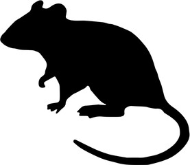 silhouette of a mouse 