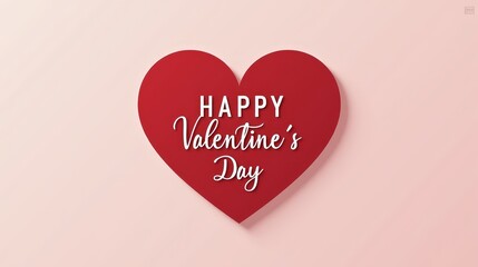 Valentine's day background with paper cut heart. Valentine's illustration