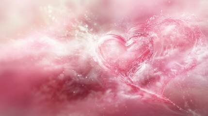 Fototapeta premium Valentine’s Day greeting card background template with heart shape