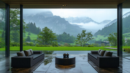 自然の中にある別荘