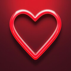 red neon heart