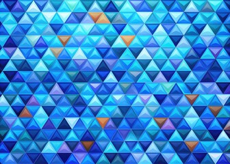 Geometric Blue Triangle Panoramic Background Abstract Design