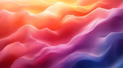 Obraz premium Abstract Colorful Wavy Landscape Digital Art