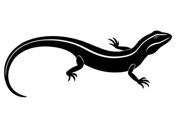 silhouette of a lizard