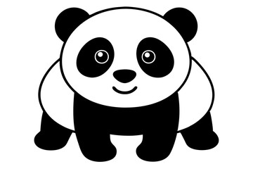 panda bear with bamboo