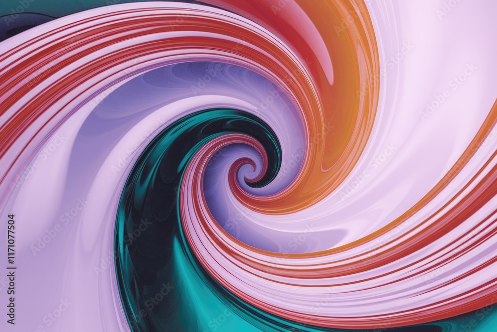 Aufkleber Abstract swirling vortex of vibrant colors creating a mesmerizing visual experience.