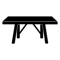 table isolated on white