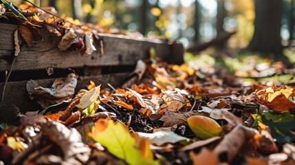 Autumn Garden Composting: Organic Waste Recycling in a Compost Bin