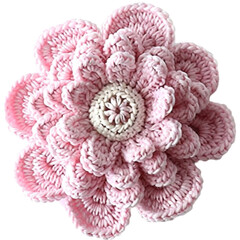 Crochet Small Patted Flowers Isolated on Transparent Background