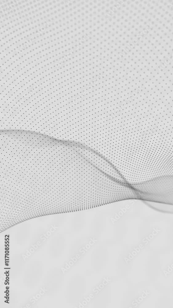 Fototapete minimalist abstract wave with dotted pattern on white background