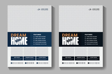 Luxurious real estate house property flyer sale poster template design