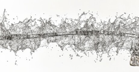 Fototapeta premium Isolated water splash on white background, water, water splash