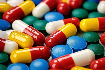 Colorful Capsules Tablets Pharmacy Medicine Healthcare Background
