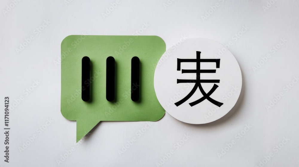 Poster Pause button and the Japanese word for 'beauty' shown in a minimalist design.