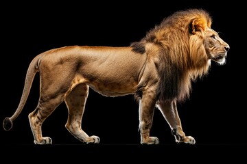 Fototapeta premium Detail of the lion's face