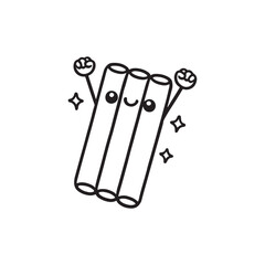  Kawaii mozzarella Stick silhouette