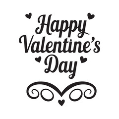 Valentine's Day Typography Illustration Art Vector Design