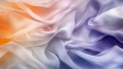 Obraz premium Closeup, textured white and orange fabric detail, showcasing intricate woven pattern