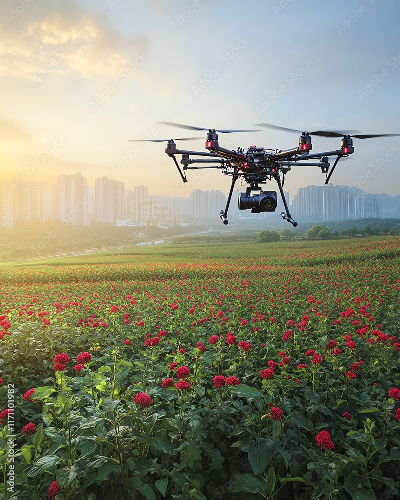 Aufkleber technologybased smart farming, automated systems, and drones optimizing agriculture for sustainable 