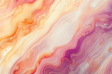 Obraz premium Abstract swirls of orange and pink fluid gradients in flowing marble patterns