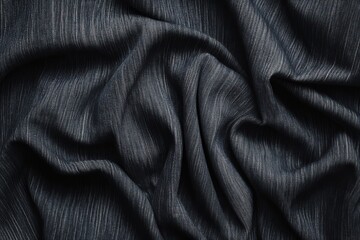 Fototapeta premium Macro photograph of textured denim fabric showcasing intricate weaves and deep blue tones