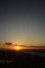 Obraz premium sunset in the city