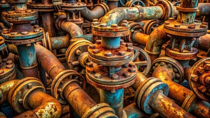 Rusting Steel Pipes: Complex Petrochemical Industry Network