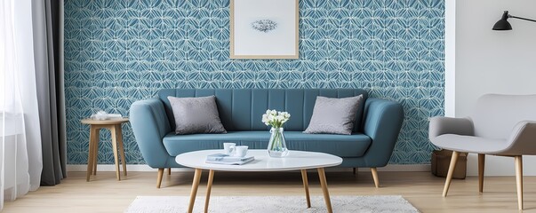 Bright Matte Aquamarine Wallpaper Fresh and Modern Seamless Design