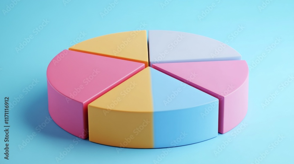 Poster A creative D pie chart with animated effects, displaying vibrant colors and smooth transitions between segments, emphasizing the dynamic nature of financial analysis.