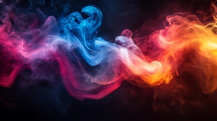 Obraz premium Abstract Colorful Smoke Swirls Design