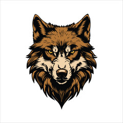 unique colorful vintage style fox head illustration and vector art