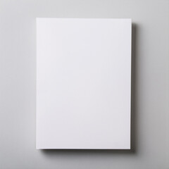 Fototapeta premium Mock-up of blank white poster on light gray background. Empty canvas.