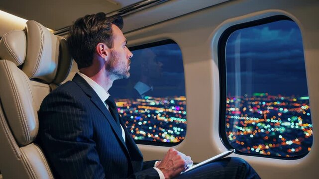 Helicopter ride with a focus on success