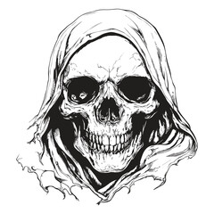 Fototapeta premium Elegant Illustration Of a Skull