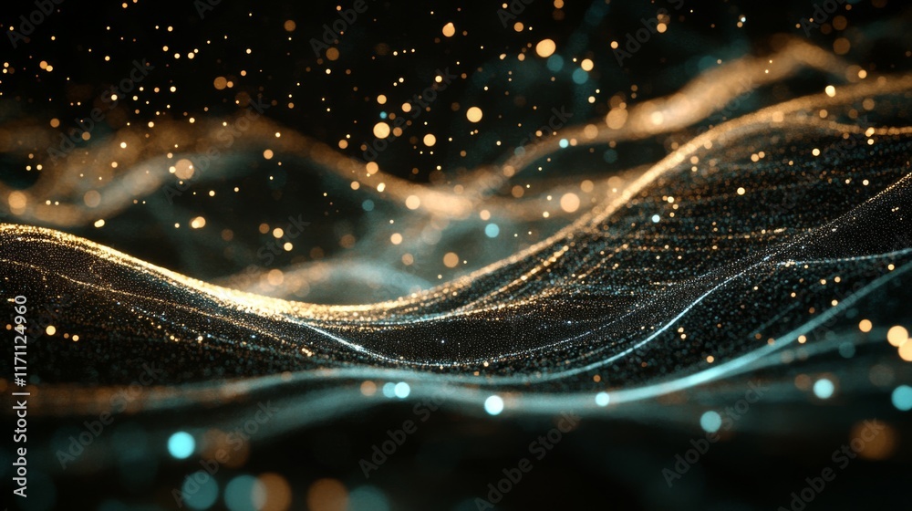 Leinwandbilder a futuristic financial graph showcasing investment trends, with glowing data points and smooth anima