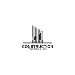 construction logo icon for business or development logo with creative illustration