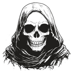 Obraz premium Elegant Illustration Of a Skull