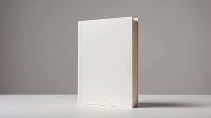 Blank White Book: Minimalist Studio Still Life
