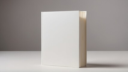 Blank White Book: Minimalist Studio Still Life