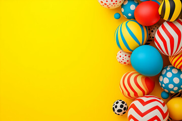 Fototapeta premium Colorful 3D Ball Background Illustration