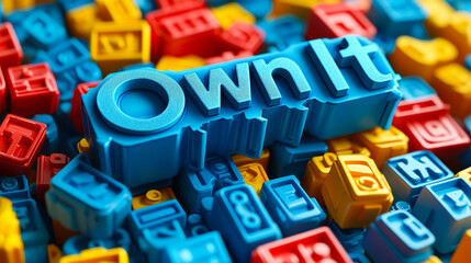 3D Illustration of Own It Phrase Symbolizing Control and Responsibility