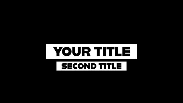 Clean Auto Scale Black & White Title & Subtitle