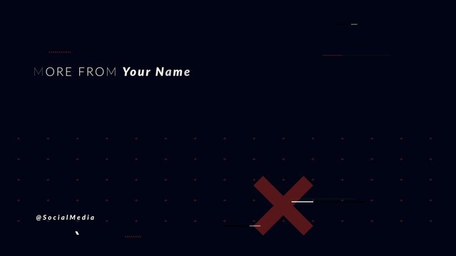 Epic Glitchy Social Media End Card