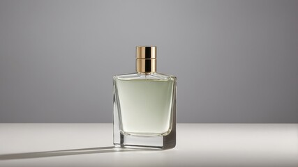 Elegant Glass Perfume Bottle: A Minimalist Still Life