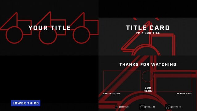 Social Media Gamer Template Pack (Fully customizable)