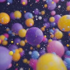 Fototapeta premium Abstract 3D Background: Colorful Spheres