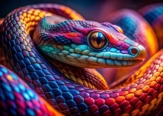 Fototapeta premium Snake Shedding Skin: Symbolic Transformation in Nature