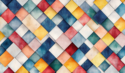 colorful geometric pattern background design with colored squares